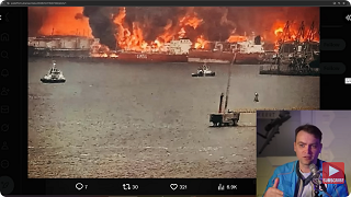 Jättebranden i hamnen i Primorsk