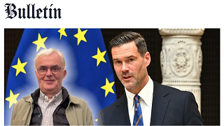 Professor Torsten Sandström och ministern Johan Forssell