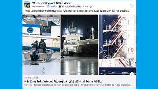 Inlägg i NUI om skuggfartyg beslagtagit av Finland