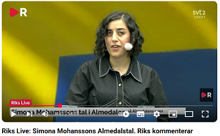 Riks bedömer Simona Mohamssons Almedalstal