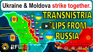 Karta över Transnistrien som blockeras av 
både Moldavien och Ukraina.