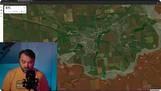 Denys Davydov kommenterar händelsen mot bakgrunden av en terrängkarta över Pokrovsk